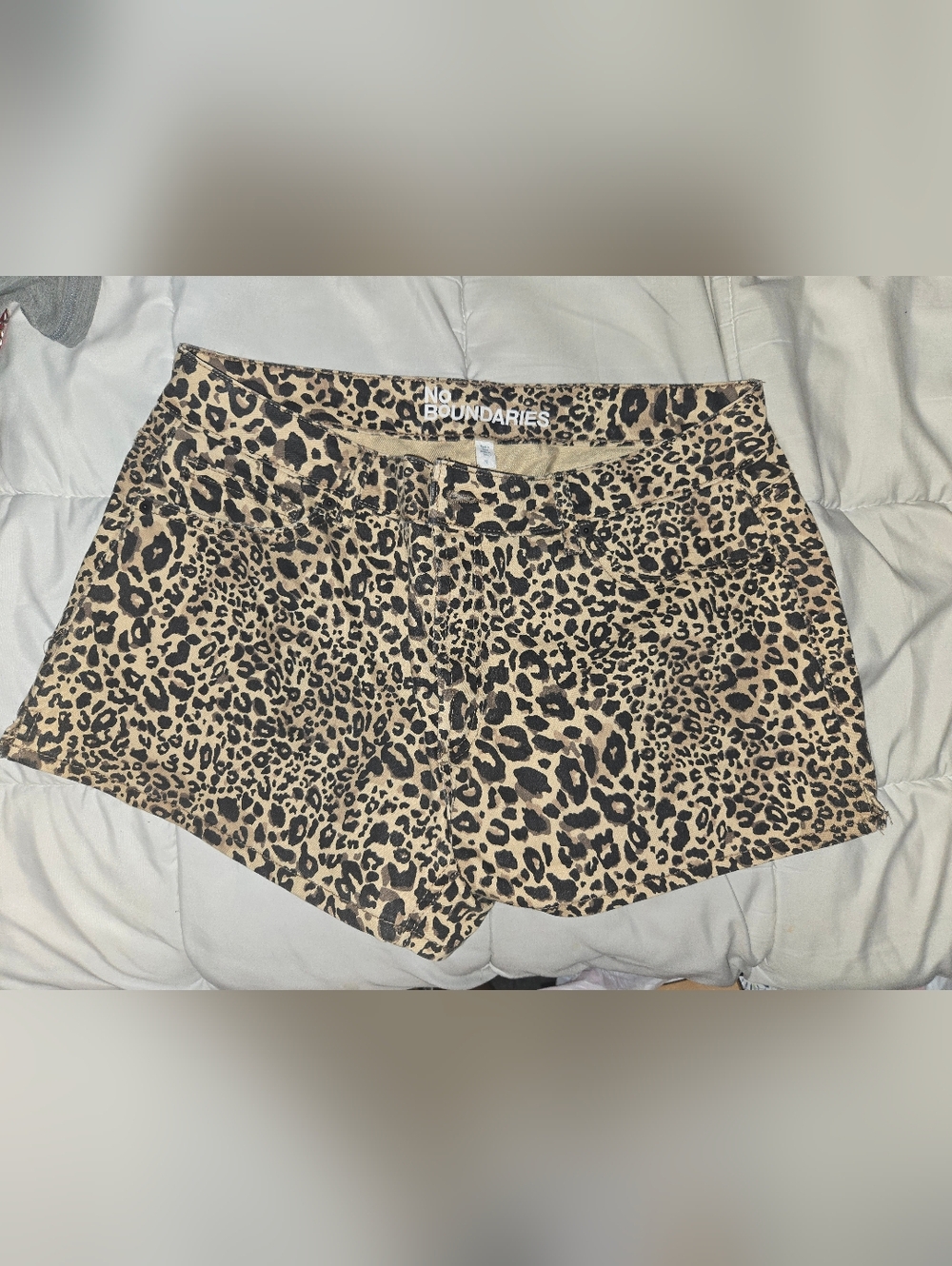 No Boundaries Leopard Print Shorts - Tan & Black